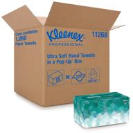 kleenex hand towels (11268): ultra soft, absorbent, pop-up box - 18 boxes/case, 70 paper towels/box! logo