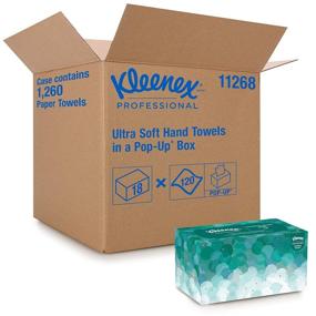 img 4 attached to Kleenex Hand Towels (11268): Ultra Soft, Absorbent, Pop-Up Box - 18 Boxes/Case, 70 Paper Towels/Box!