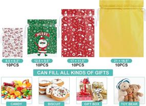 img 3 attached to Christmas Drawstring Gift Bags Decorations Retail Store Fixtures & Equipment