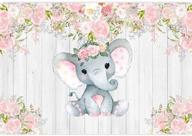 🐘 7x5ft rustic floral elephant backdrop for baby shower party - pink flower wood it's a girl banner - birthday photography background - cake table decoration - photo booth studio props favors supplies logo