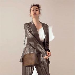 img 3 attached to Сумки и кошельки CLUCI Crossbody Designer Cellphone Two Toned для женщин в стиле руно на плечо