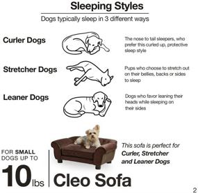 img 2 attached to 🛋️ Мягкий и стильный коричневый диван для питомцев Cleo от Enchanted Home Pet