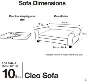 img 1 attached to 🛋️ Мягкий и стильный коричневый диван для питомцев Cleo от Enchanted Home Pet