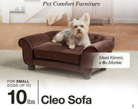 img 3 attached to 🛋️ Мягкий и стильный коричневый диван для питомцев Cleo от Enchanted Home Pet