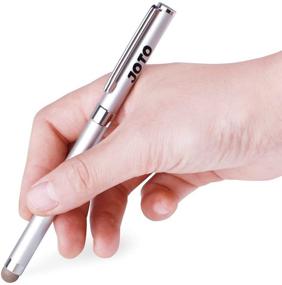 img 1 attached to 🖊️ JOTO 2-in-1 Stylus Pen for Capacitive Touch Screens - Silver: Ultimate Precision for Smartphones and Tablets