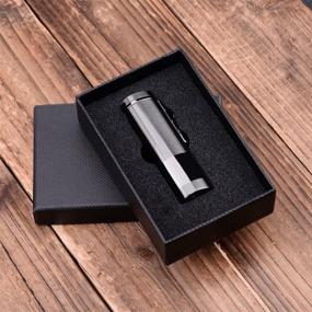 img 1 attached to Ultimate Combo Set: Triple Jet Flame Butane Torch Lighter & Cigar Cutter Tool for Cigarette Cigars