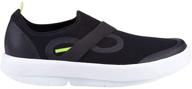 ultimate comfort: oofos oomg fibre shoe black men's fashion sneakers with unbeatable style logo