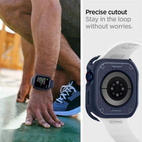 img 1 attached to Чехол Spigen Rugged Armor синий для Apple Watch (44 мм серия 6/SE/5/4) - улучшенный для SEO