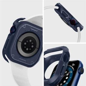 img 3 attached to Чехол Spigen Rugged Armor синий для Apple Watch (44 мм серия 6/SE/5/4) - улучшенный для SEO