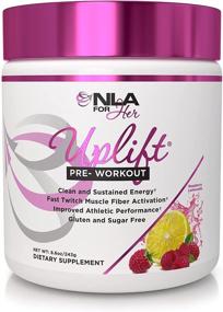 img 4 attached to 🏋️ NLA for Her Uplift Pre-Workout (40 Servings) - Raspberry Lemonade - Boosts Clean/Sustained Energy, Enhances Athletic Performance, Activates Fast Twitch Muscle Fibers