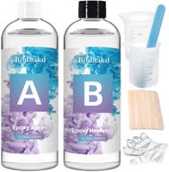 🎨 33.8oz crystal clear epoxy resin kit - ideal for starter resin casting & coating, art casting resin, tumblers river tables, jewelry projects - convenient easy mix 1:1 ratio logo