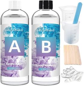 img 4 attached to 🎨 33.8oz Crystal Clear Epoxy Resin Kit - Ideal for Starter Resin Casting & Coating, Art Casting Resin, Tumblers River Tables, Jewelry Projects - Convenient Easy Mix 1:1 Ratio