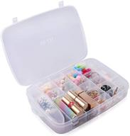 💎 oulii 30 grids clear plastic jewelry box organizer: the ultimate storage solution for makeup, rings, earrings, and necklaces with adjustable dividers (transparent) logo