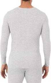 img 2 attached to 🍎 Fruit of the Loom Men's Classic Midweight Waffle Thermal Henley: Warmth and Comfort in Style