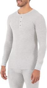 img 3 attached to 🍎 Fruit of the Loom Men's Classic Midweight Waffle Thermal Henley: Warmth and Comfort in Style