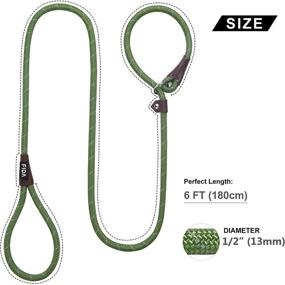 img 1 attached to Fida Durable Slip Lead Dog Leash for Large, Medium & Small Dogs - Heavy Duty 1/2&#34; x 6 FT Comfortable Strong Rope Slip Leash - No Pulling Pet Training Leash with Highly Reflective Threads