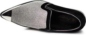 img 1 attached to 👞 Enzo Romeo Rhinestone Chrome Men's Fashion Shoes
