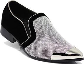 img 4 attached to 👞 Enzo Romeo Rhinestone Chrome Men's Fashion Shoes