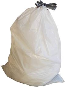 img 1 attached to 5 Gallon Drawstring Garbage Bags by PlasticMill: White, 1 MIL, 17x20, Pack of 200 Bags.