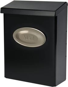 img 4 attached to 📬 Designer Locking Medium Capacity Galvanized Steel Black Wall-Mount Mailbox by Gibraltar Mailboxes, Model DVK00000