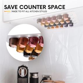 img 3 attached to ☕ A3 DIRECT Stainless Steel Coffee Pod Holder & Organizer for Nespresso Original Pods - Space-Saving Pod Storage & Convenient Organizer with Mount Kit for Kitchen Walls, Cabinet, and Fridge