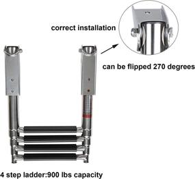 img 1 attached to Ladder Stainless Steel Telescoping Yacht