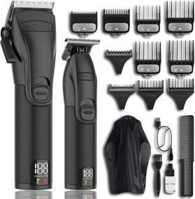img 4 attached to 💈 Men's Cordless Hair Clippers and Trimmer Kit - Professional Barber Clipper Haircut Set, Beard T Outliner Trimmers Grooming Kit