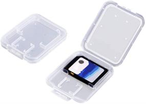 img 2 attached to 📦 10 Clear Plastic Memory Card Cases for SD, Micro SD, T-Flash Cards - Compatible and Convenient