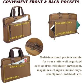img 2 attached to Banuce Large Laptop Messenger Bag: Premium Briefcase for Men, Business Attache Case for Work
