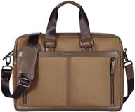 banuce large laptop messenger bag: premium briefcase for men, business attache case for work logo
