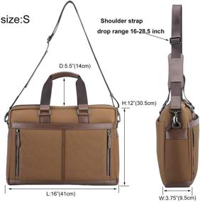 img 3 attached to Banuce Large Laptop Messenger Bag: Premium Briefcase for Men, Business Attache Case for Work