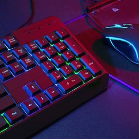 img 2 attached to 🎮 KLIM Chroma Gaming Keyboard - Wired USB + Latest 2022 Edition + Durable, Ergonomic, Waterproof, Silent Keyboard + 2 ms Response Time + Backlit Keyboard for PC Mac PS4 PS5 + Black