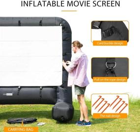 img 2 attached to 🎬 VIVOHOME 16 Feet Inflatable Movie Projector Screen: Perfect for Indoor and Outdoor Front/Rear Projection, Includes Carry Bag!