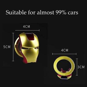 img 1 attached to 🚀 Universal Car Engine Start Stop Button Cover | Captain America and Iron Man Ring Decor | Push Start Button Ignition Protective Cover | Anti-Scratch Stickers | Pack of 2