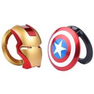 🚀 universal car engine start stop button cover | captain america and iron man ring decor | push start button ignition protective cover | anti-scratch stickers | pack of 2 logo