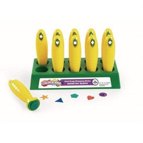 img 2 attached to Colorations Shapes Easy-Grip Stamping Sticks Set 🎨 of 10 – Perfect for Card Making and Learning