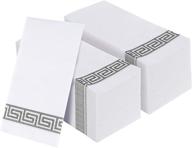 🎉 200-pack silver disposable guest towels - soft and absorbent bathroom napkins for kitchen, parties, weddings, thanksgiving, christmas logo