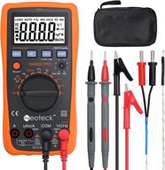 🔧 neoteck auto ranging digital multimeter - portable case, 4000 counts volt meter for ac/dc volt current resistance capacitance, frequency, temperature, cmos ttl duty cycle, transistor diode logo