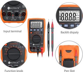 img 3 attached to 🔧 Neoteck Auto Ranging Digital Multimeter - Portable Case, 4000 Counts Volt Meter for AC/DC Volt Current Resistance Capacitance, Frequency, Temperature, CMOS TTL Duty Cycle, Transistor Diode