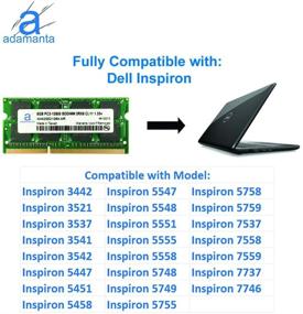 img 2 attached to 💻 Dell Alienware, Inspiron, Latitude и другие: Adamanta 8GB модернизация оперативной памяти для ноутбука DDR3L 1600Mhz PC3L-12800 SODIMM RAM