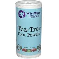 🌿 wiseways herbals foot powder tea tree - натуральное решение для ухода за ногами, 3 унции логотип