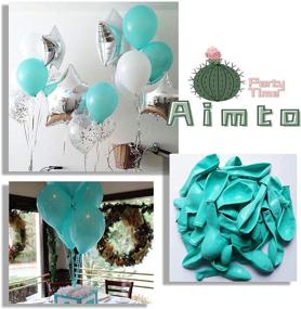 img 1 attached to 🎈 Aimto Teal Balloons - Turquoise Decorations for Enhanced SEO