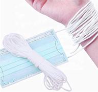 🧵 white 3mm braided elastic cord for masks, sewing, and crafts - high elasticity stretch earloop rope logo