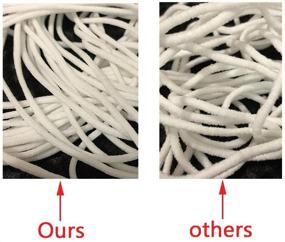 img 3 attached to 🧵 White 3mm Braided Elastic Cord for Masks, Sewing, and Crafts - High Elasticity Stretch Earloop Rope