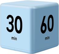 🔵 lztgft kitchen cube timer - 15-20-30-60 minutes for effective time management, gravity sensor flip timer for exercise, work, yoga, study, and games - blue color logo