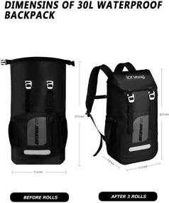 img 2 attached to 🎒 30L IDRYBAG Waterproof Dry Bag Backpack for Water Sports, Floating Marine Waterproof Backpack Dry Bag