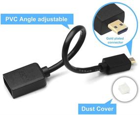 img 3 attached to 🔌 VCE Micro HDMI to HDMI Adapter Cable 2-Pack - 8 Inch, 4K Micro HDMI Male to HDMI Female Adaptor for Raspberry Pi 4, GoPro Hero, Camera, Smart Phone, Tablet and More