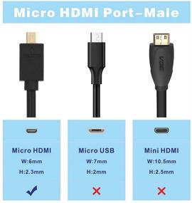 img 2 attached to 🔌 VCE Микро HDMI к HDMI адаптер кабеля 2-Pack - 8 дюймов, Микро HDMI мужской к HDMI женскому переходнику для Raspberry Pi 4, GoPro Hero, камера, смартфон, планшет и других устройств.