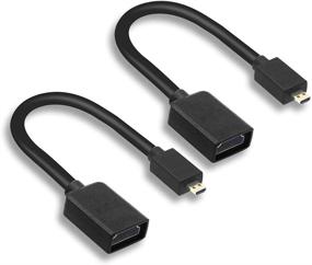 img 4 attached to 🔌 VCE Микро HDMI к HDMI адаптер кабеля 2-Pack - 8 дюймов, Микро HDMI мужской к HDMI женскому переходнику для Raspberry Pi 4, GoPro Hero, камера, смартфон, планшет и других устройств.