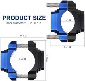 img 2 attached to Улучшите свой гоночный опыт с универсальными кронштейнами руля MOTOBA для мотоцикла: регулируемый удлинитель зеркала заднего вида и крепление прожектора для Harley Davidson, спортбайка и скутера (синий + черный).